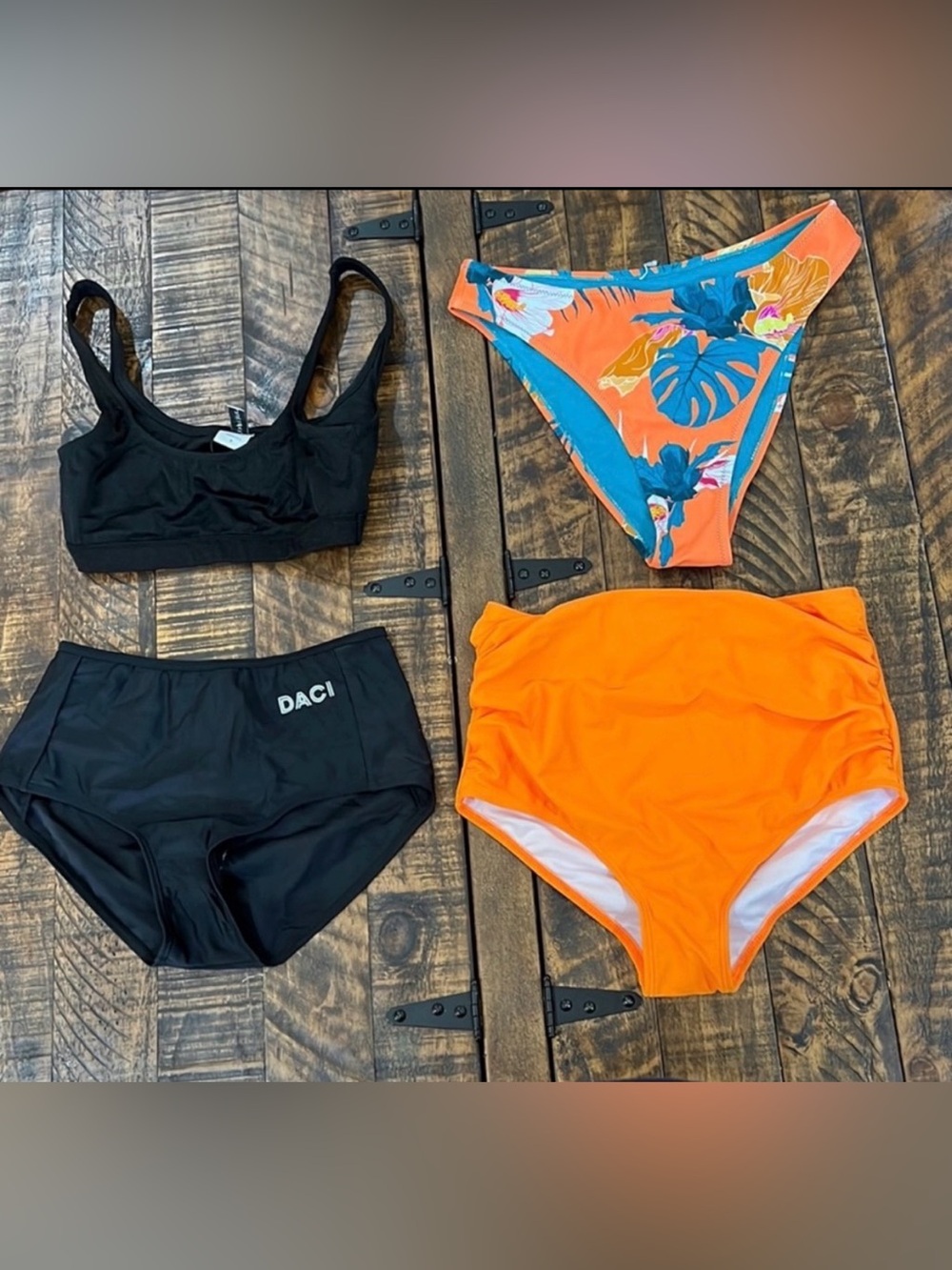 Bikini Bundle black & orange lot size small